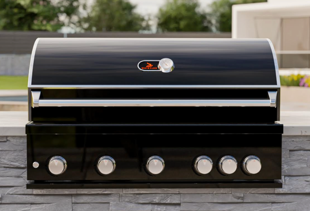 Whistler Burford 5 Gas BBQ | Rotisserie + Cover | Lifetime Warranty Black