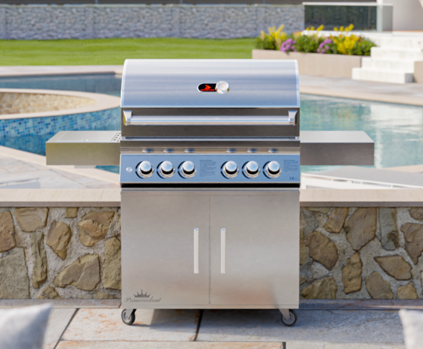 Whistler Bibury 4 + Side burner Gas BBQ | Rotisserie + Cover | Lifetime Warranty