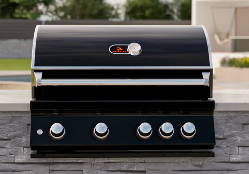 Whistler Burford 4 Gas BBQ | Rotisserie + Cover | Lifetime Warranty Black