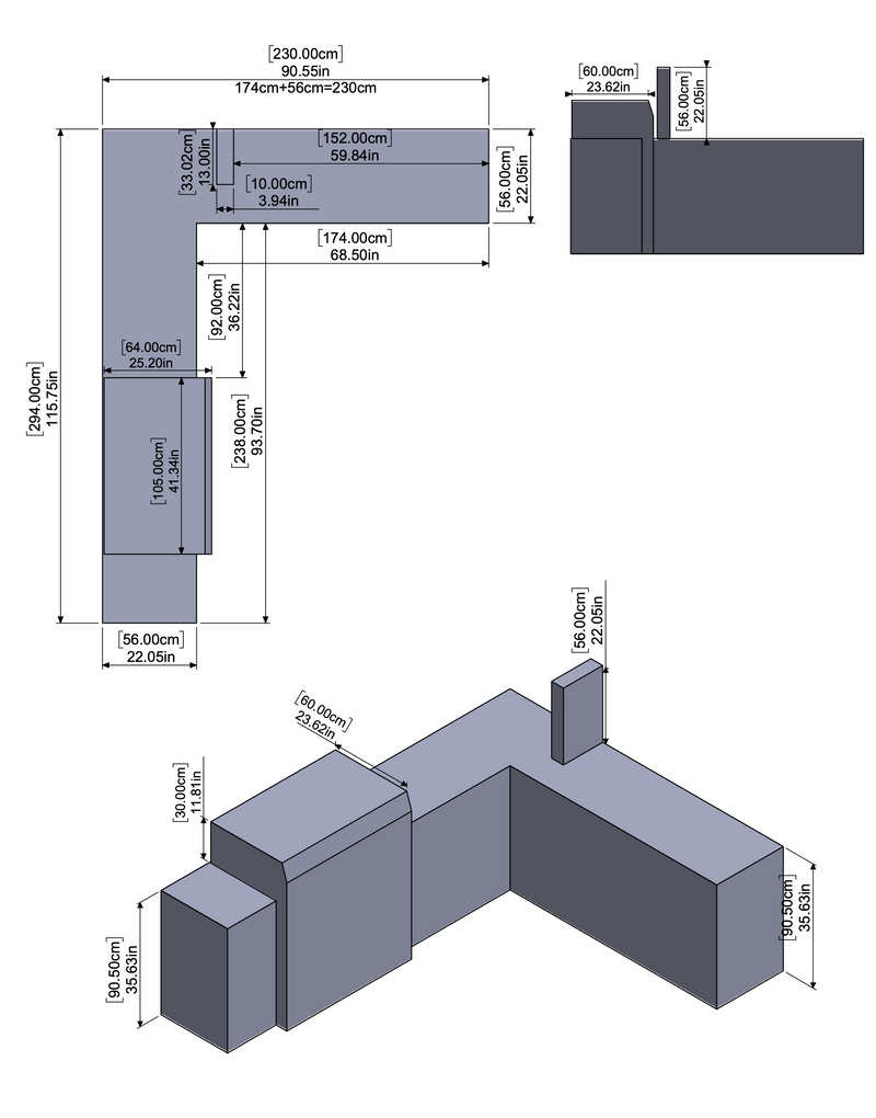 Whistler Outdoor Kitchen 6 Burner BBQ, Sink and Fridge | Marlborough | 2.9 x 2.3Meters