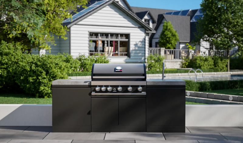 GrandPro Outdoor Kitchen with 5 Burner BBQ, and Sink - 2m