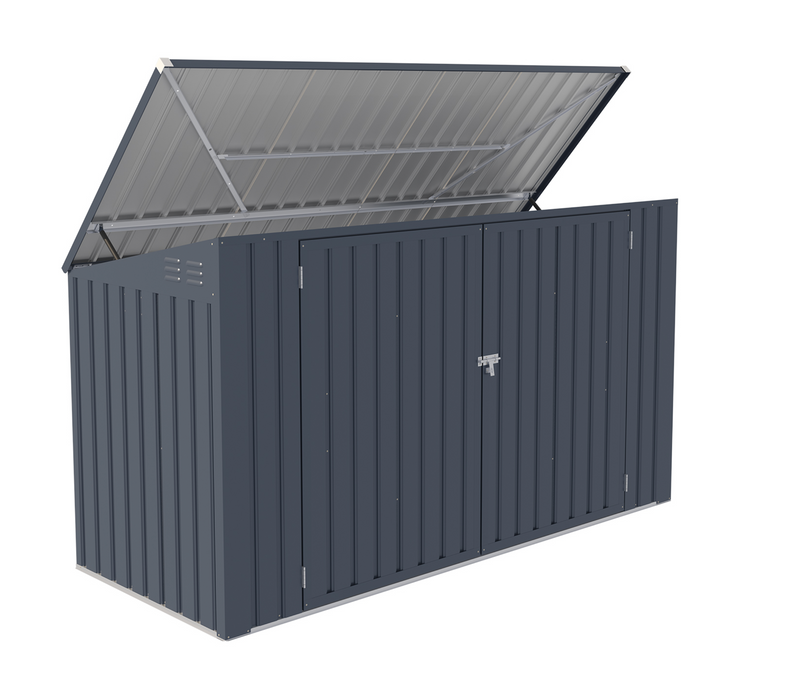 Lotus Pandora Triple Bin Store in Anthracite Grey