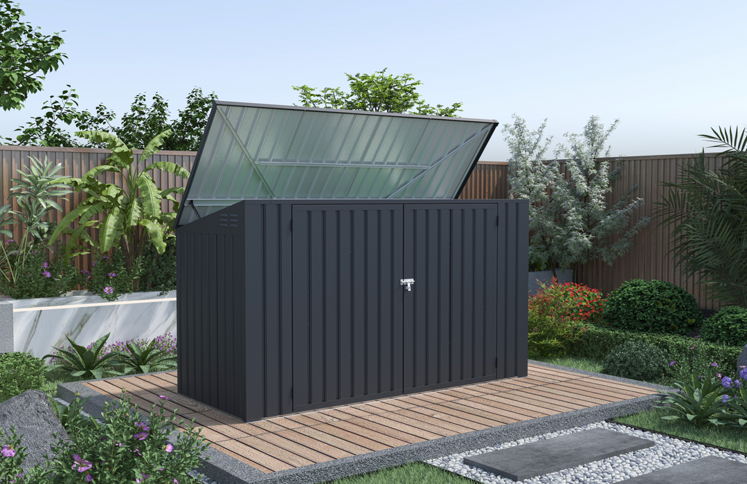 Lotus Pandora Triple Bin Store in Anthracite Grey