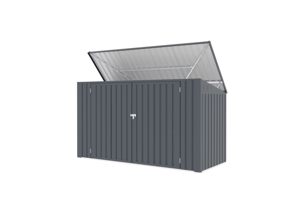 Lotus Pandora Triple Bin Store in Anthracite Grey