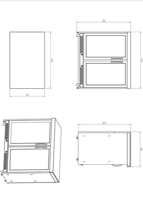 Whistler Fairford Outdoor Kitchen Double Door Fridge