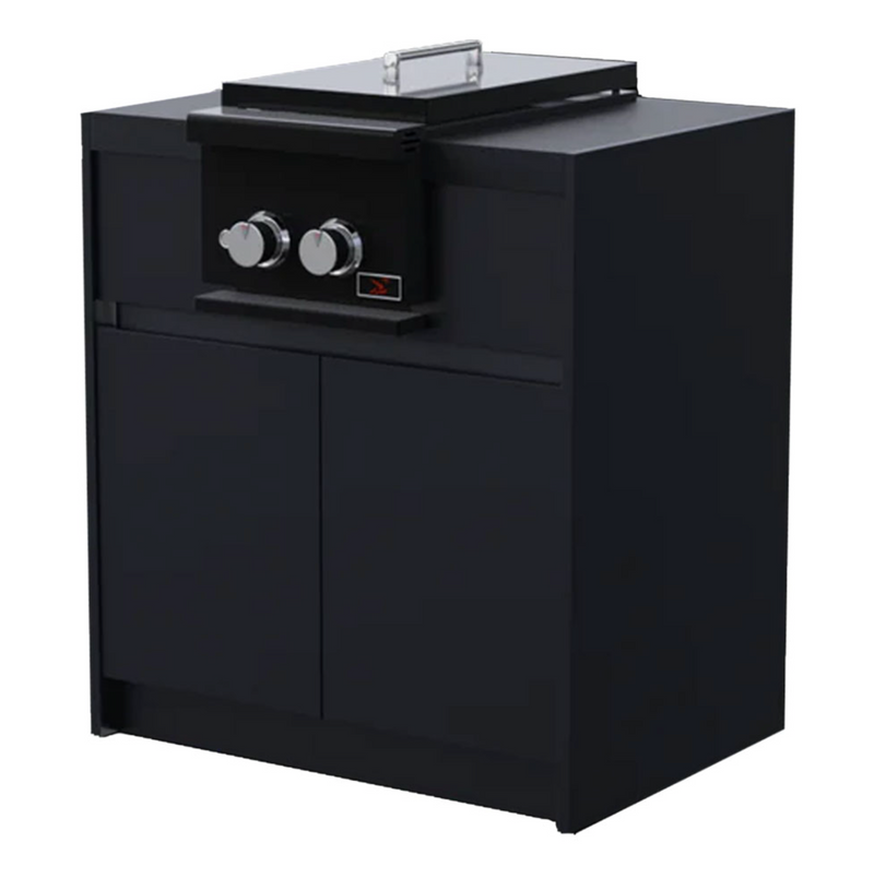 Whistler Fairford Outdoor Kitchen Black Side Burner & Cabinet 80cm