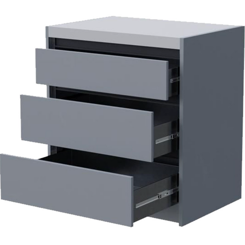 Whistler Fairford L-Shaped Grey Outdoor Kitchen | Dimensions 2.3m x 4m