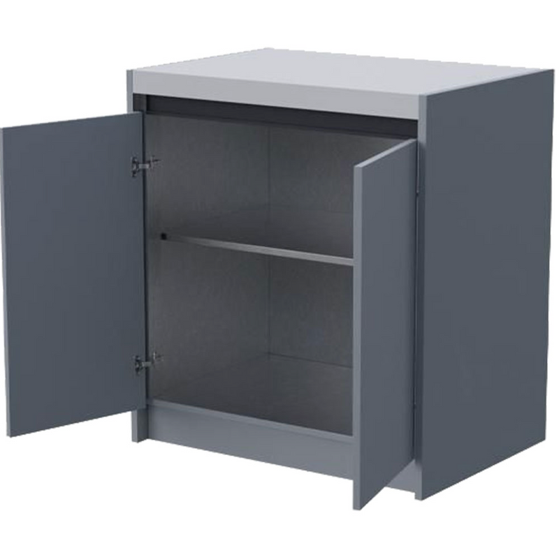 Whistler Fairford L-Shaped Grey Outdoor Kitchen | Dimensions 2.3m x 4m