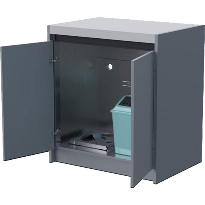 Whistler Fairford Outdoor Kitchen Grey Gas Bottle and Bin Cabinet