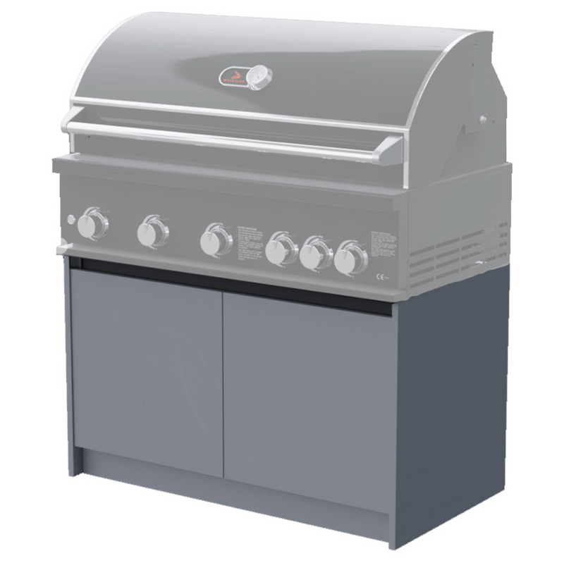 Whistler Fairford Grey Outdoor Kitchen with Burford 5-Burner BBQ | 3.6M Full-Length