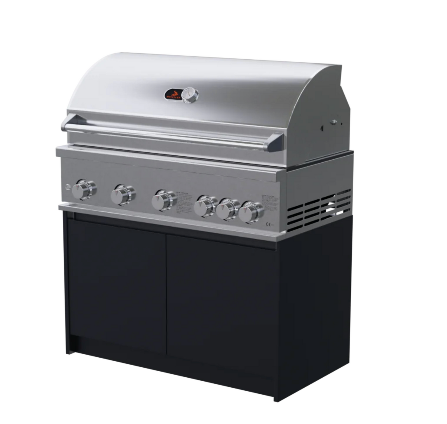 Whistler Fairford Outdoor Kitchen Grey Cabinet Burford 5 Burner Barbecue 106.6cm