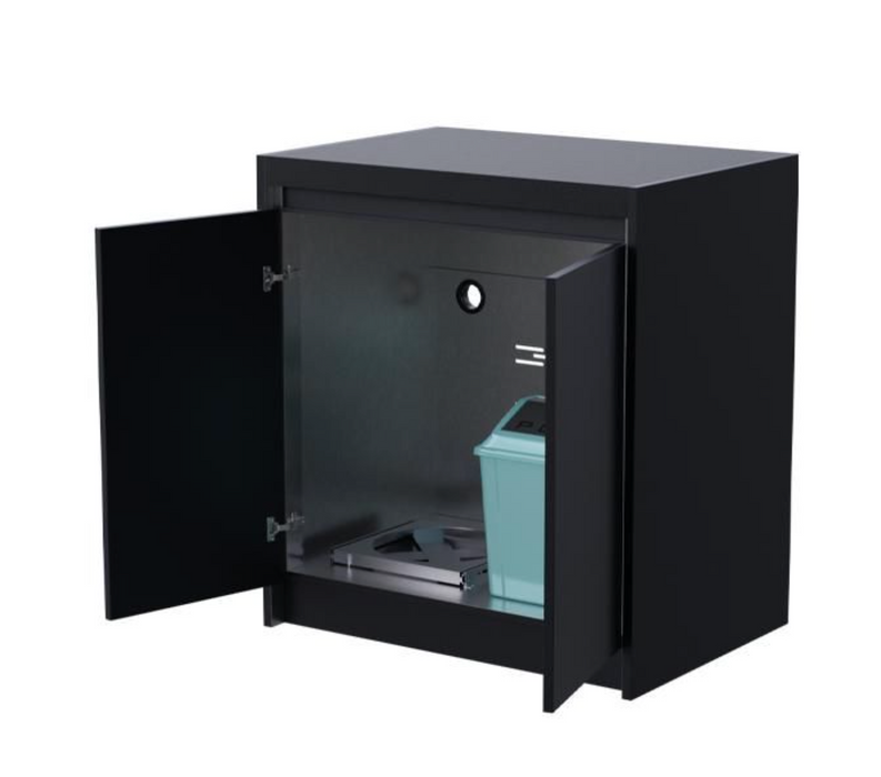 Whistler Fairford Outdoor Kitchen Black Gas Bottle and Bin Cabinet