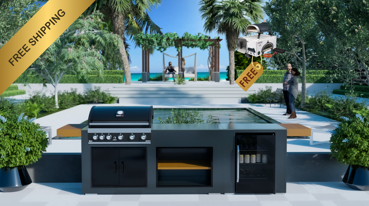 Grillandia Outdoor Kitchen Maxim G5 + Fridge + Weather Cover - 2.5M