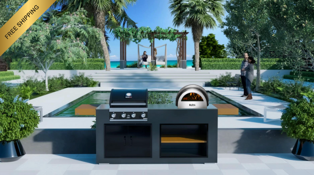 Grillandia Outdoor kitchen GrandHall Maxim G4 + Delivita Pizza Oven - 2M