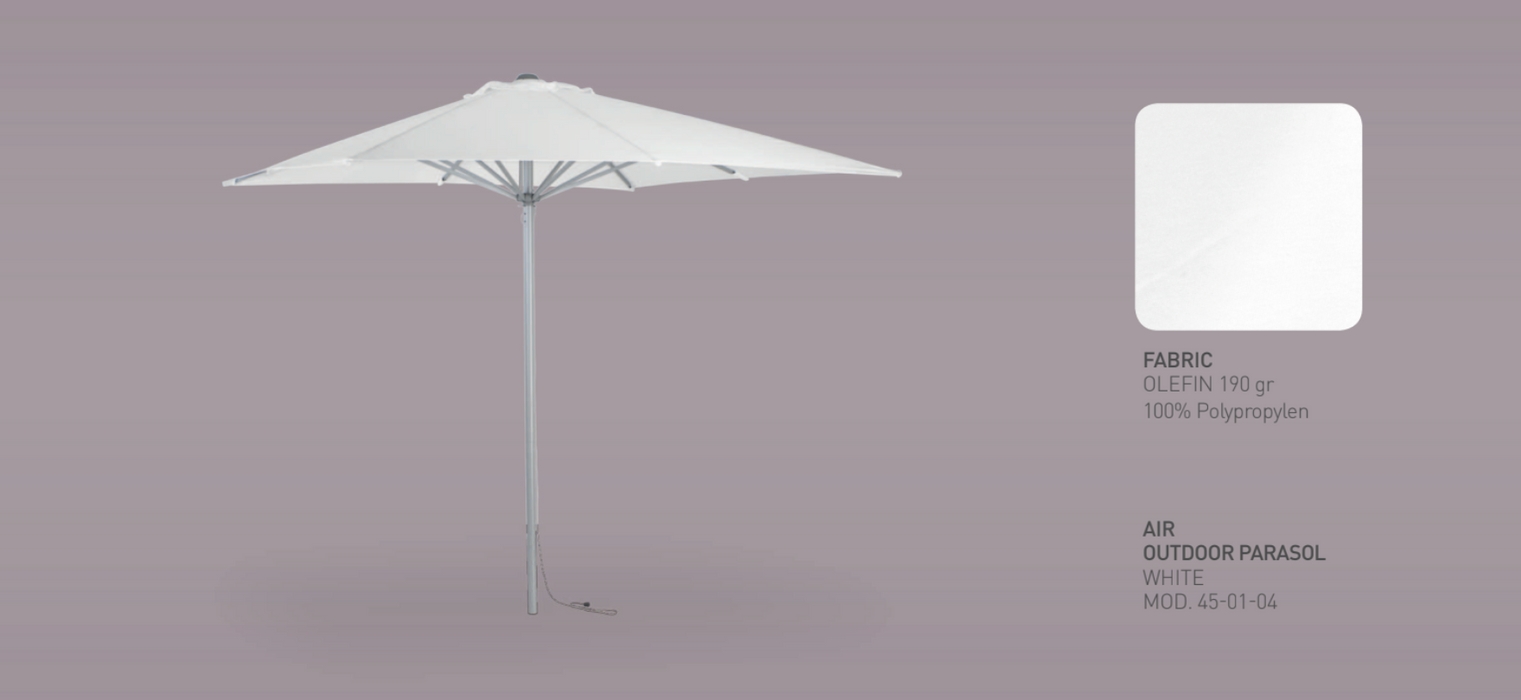 Luxurious Air White Outdoor Parasol