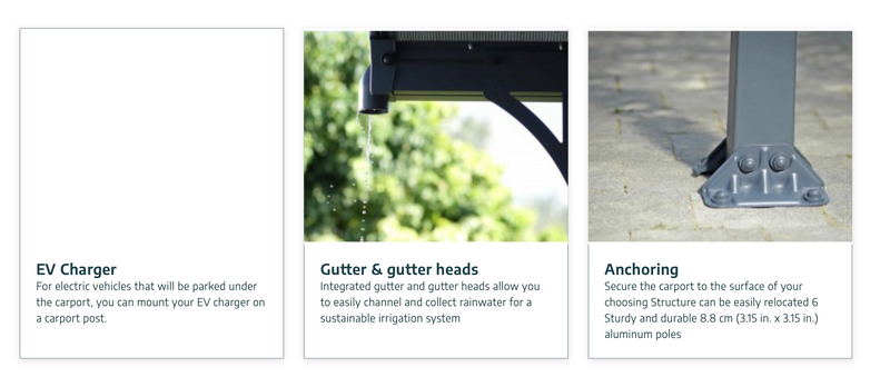 Alpine 12' x 42' Extra High Carport - Grey Aluminium & Twin-wall Polycarbonate Roof Panels