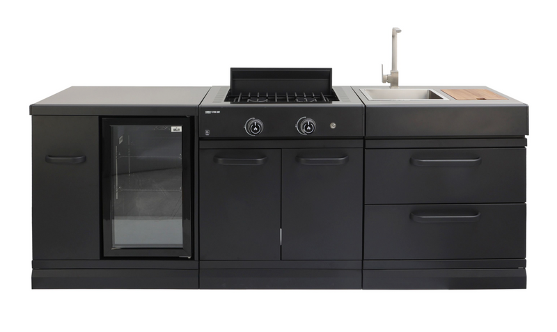 GRLLR Outdoor Kitchen Fridge Stove and Sink | Full length 2.4M