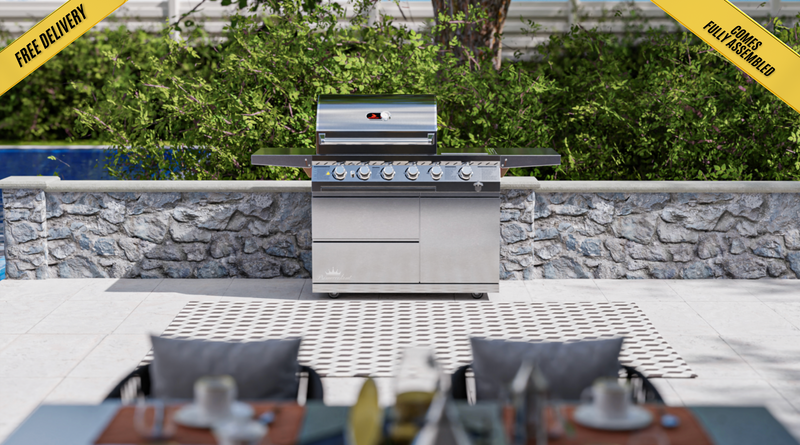 Whistler Cirencester 4 Burner Barbecue with Side Burner + Rotisserie + Cover