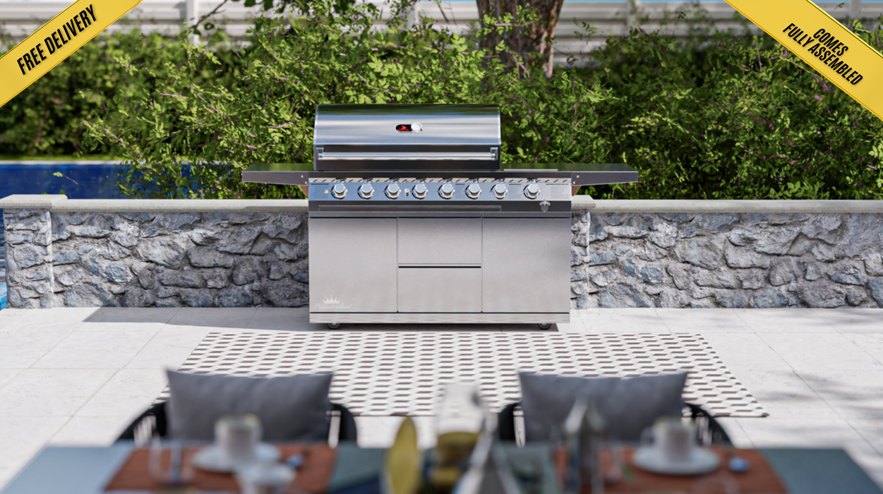 Whistler Cirencester 6+1 Side Burner Gas BBQ | 5 Year Warranty