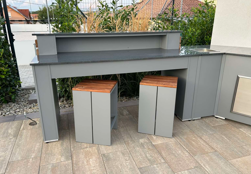 Grillandia Outdoor kitchen Curve Shape + Entertainment Center 3.5M x 3M