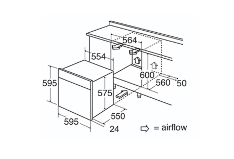 CDA SL400SS Thirteen function multifunction oven with steam clean