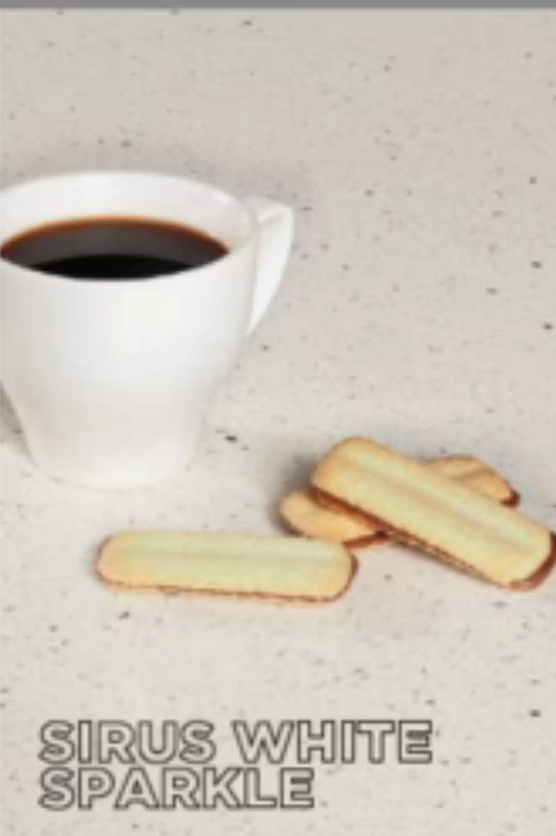 Quartz Worktop White Sparkle 3.2 x 1.6m x 20mm 1 Slab