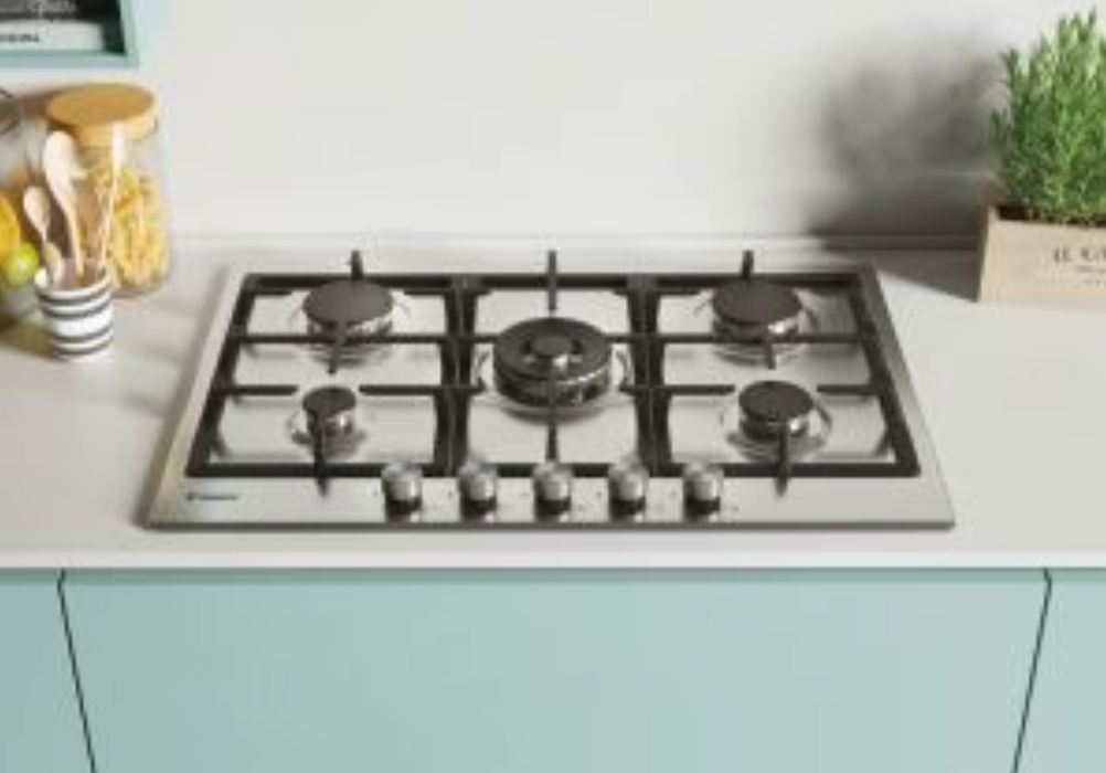 Candy CHG74WPX 5 Gas Burner Hob 75cm Stainless Steel