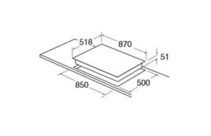 CDA HN9611FR Five zone induction hob