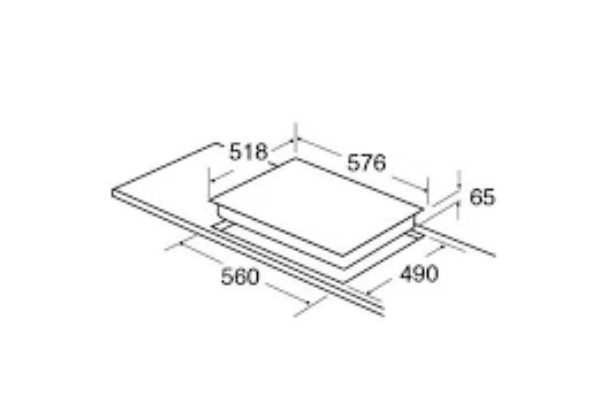 CDA HC6621FR Four zone ceramic hob