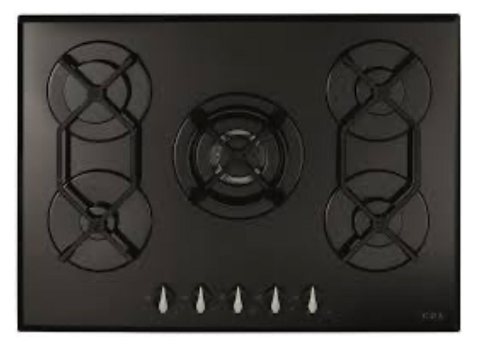 CDA HVG721BL Five burner gas on glass hob