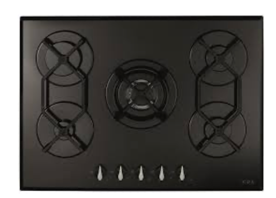 HVG721BL Five burner gas on glass hob