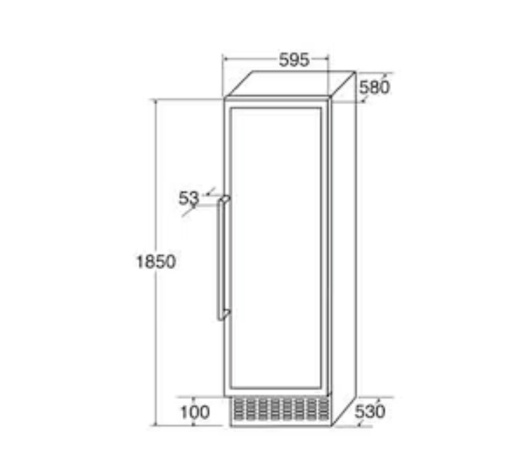 CDA FWC881BL Full 1.8M height freestanding wine cooler