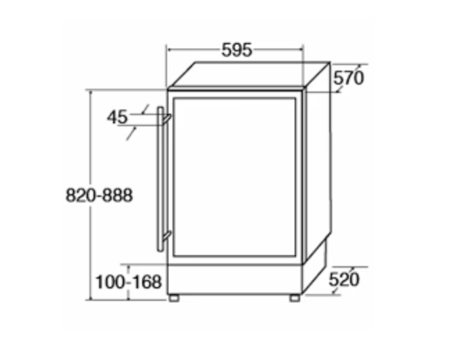 CDAFWC604SS Freestanding/ under counter wine cooler