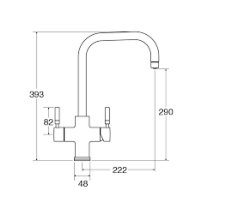 Tap CDA TH102CH 3-in-1 Instant Hot Water Tap - Brushed Steel