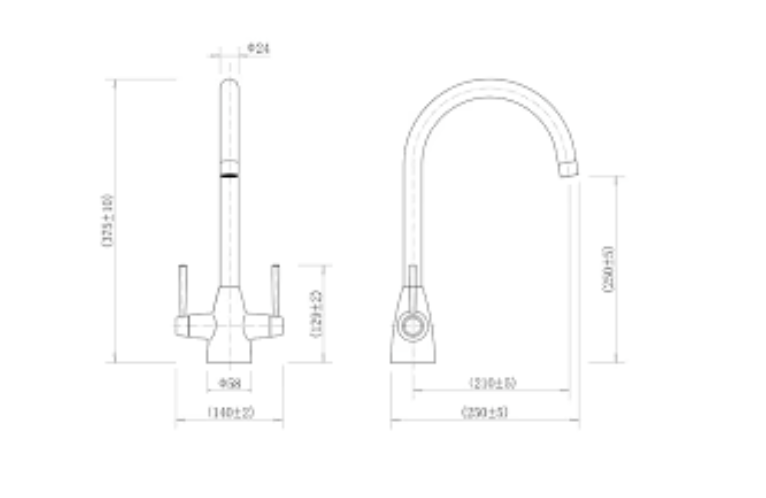 Tap CDA TCC7BL Twin lever