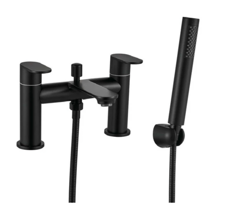 Tap Ripley Chrome Bath/Shower Mixer Black