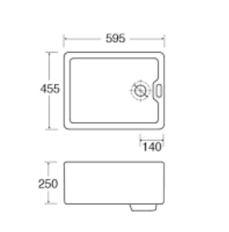 Sink CDA KC10WH Ceramic Belfast