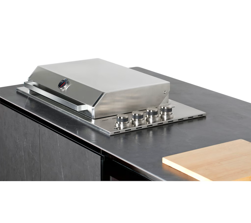 Buschbeck Derby Outdoor Kitchen – Grey Marbled Ceramic Finish 2.6M Plus Weather Protection Cover