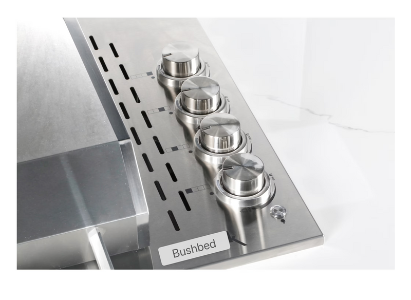 Buschbeck Derby Outdoor Kitchen – White Marbled Ceramic Finish 2.6M Plus Weather Protection Cover