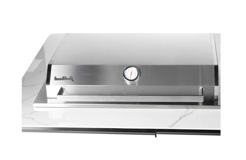 Buschbeck Derby Outdoor Kitchen – White Marbled Ceramic Finish 2.6M Plus Weather Protection Cover