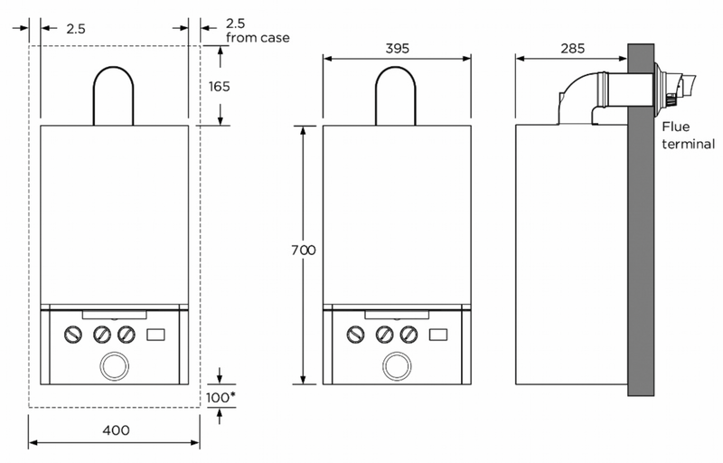 Ideal Exclusive Combi Boiler & 6 Radiator Heating Package - 30kW