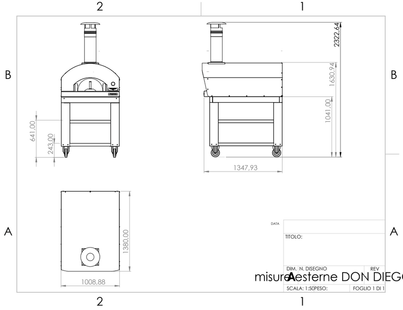 Rossofuoco New Pizza Oven "Don Diego" Signed by Luciano Sorbillo