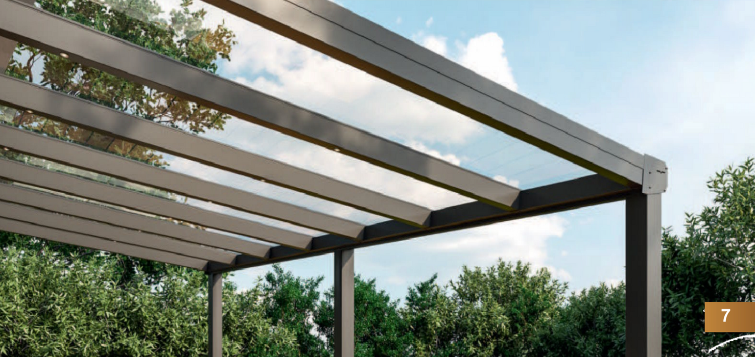 Terrace Canopy TDS with Polycarbonate 16mm Width 6m x Depth 4m