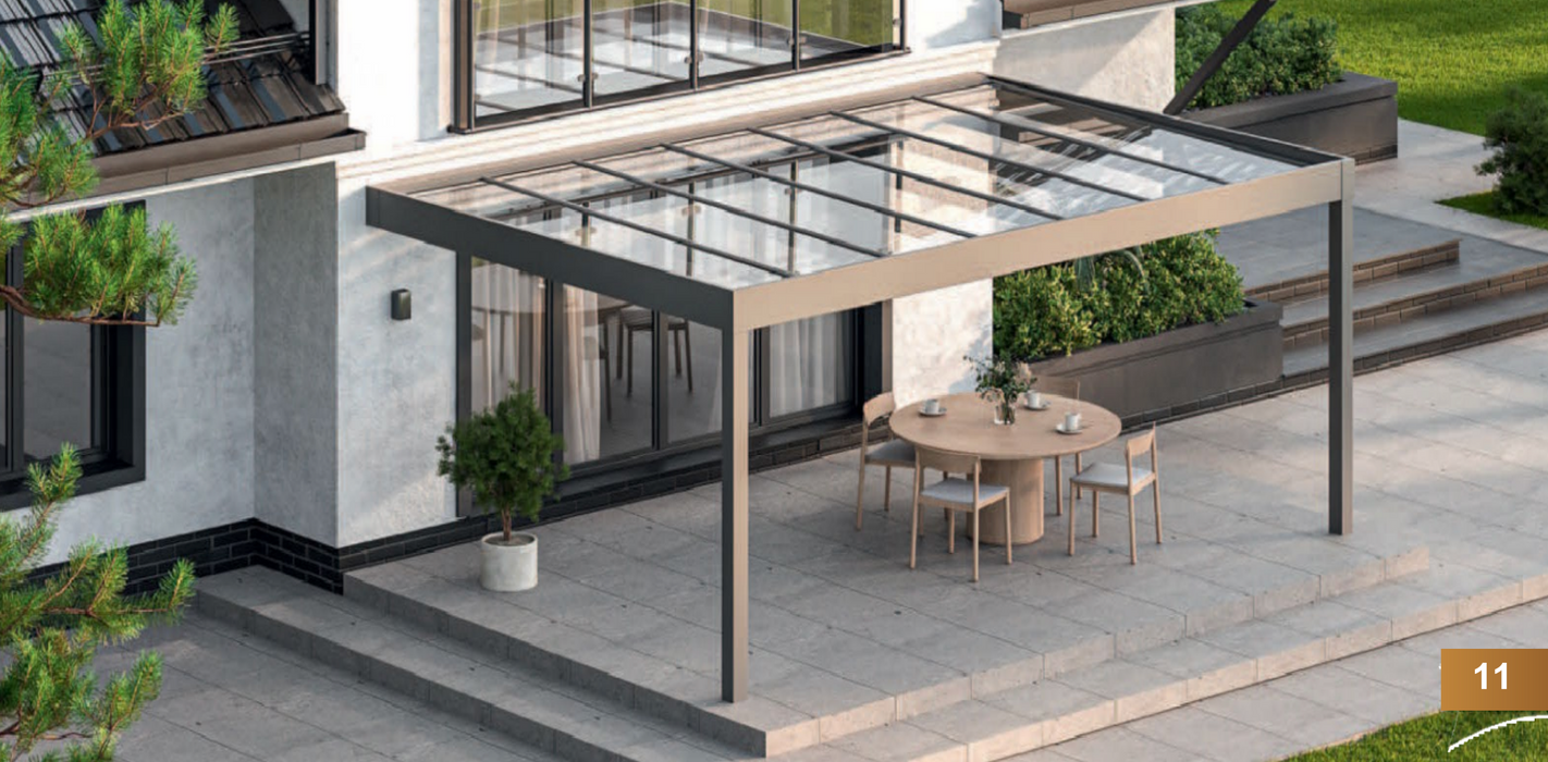 Flat Roof SkyView with VSG Glass 8mm Width 5m x Depth 4m