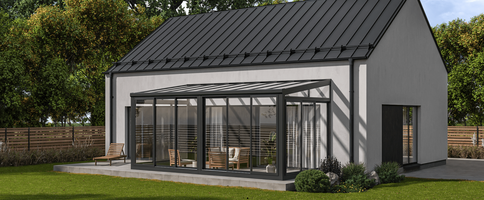 Terrace Canopy All inclosed with Sliding Doors