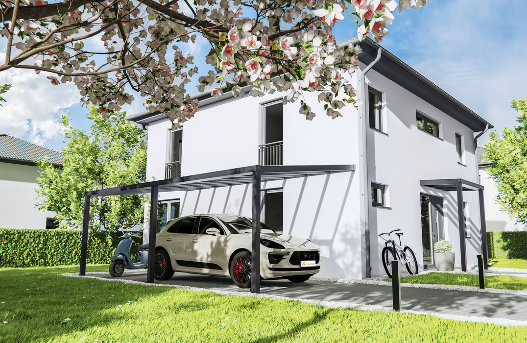 Carport TDS with VSG Glass Width – 5 meters | Depth – 4 meters