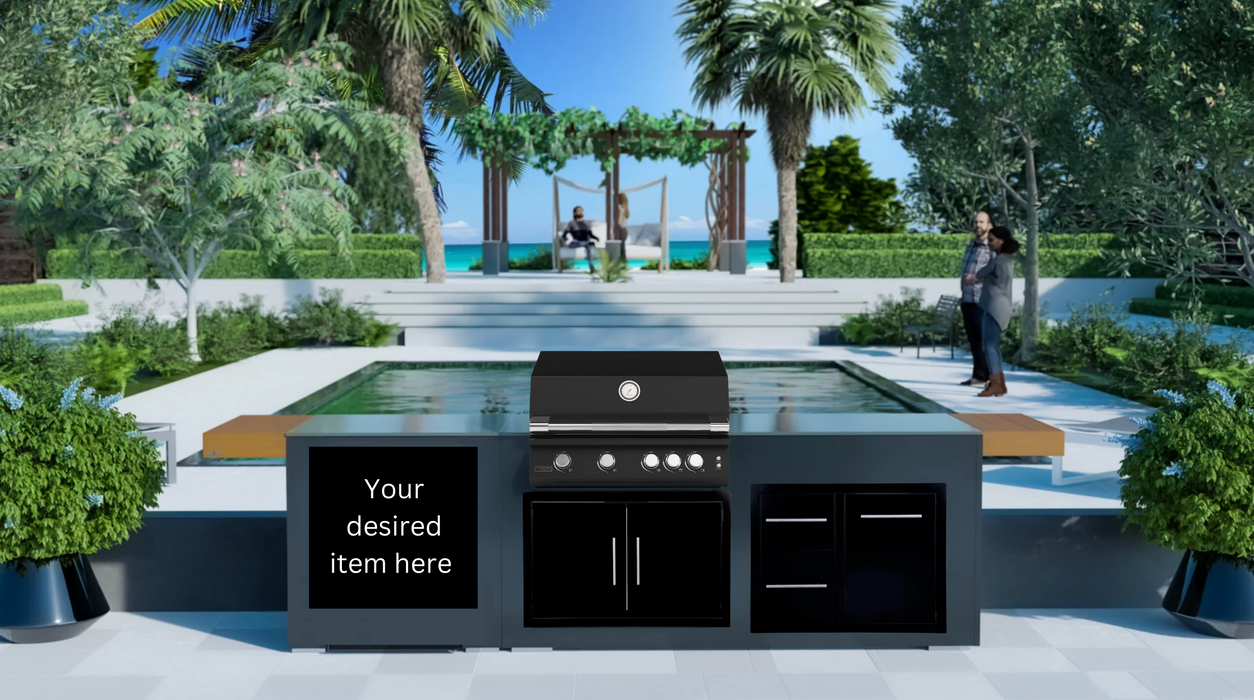 Grillandia Outdoor Kitchen Brabura 4 Burner, Oven and Weather Cover - 2.5M