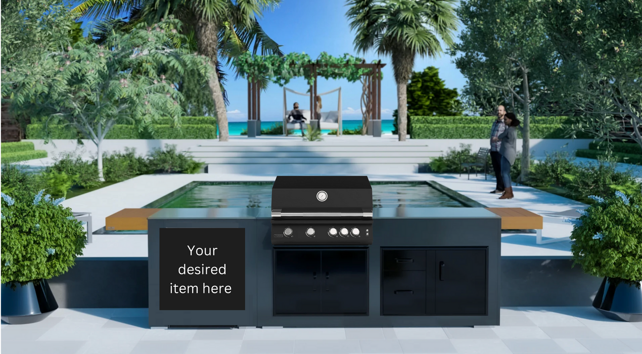 Grillandia Outdoor Kitchen Brabura 4 Burner, Oven and Weather Cover