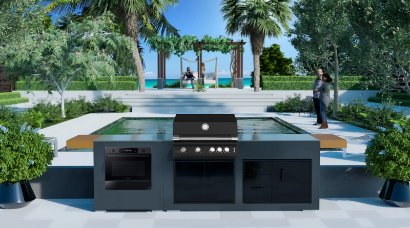 Grillandia Outdoor Kitchen Brabura 4 Burner, Oven and Weather Cover