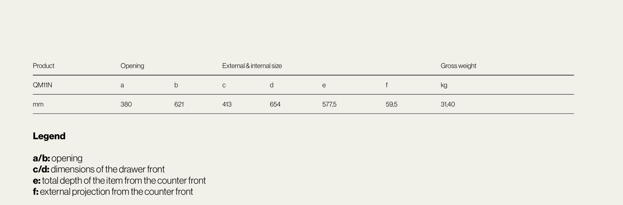Ronda Insulated Double Drawer W413mm x H654mm
